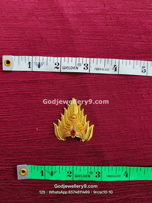 Jwala Mukut for God Idols Gold Plated Deity Crown 9rcsc10 godjewellery9.com