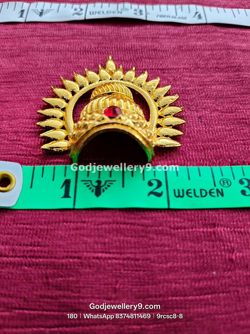 Lakshmi And Ganesha Small Arch Half Crown 9rcsc8-1 godjewellery9.com