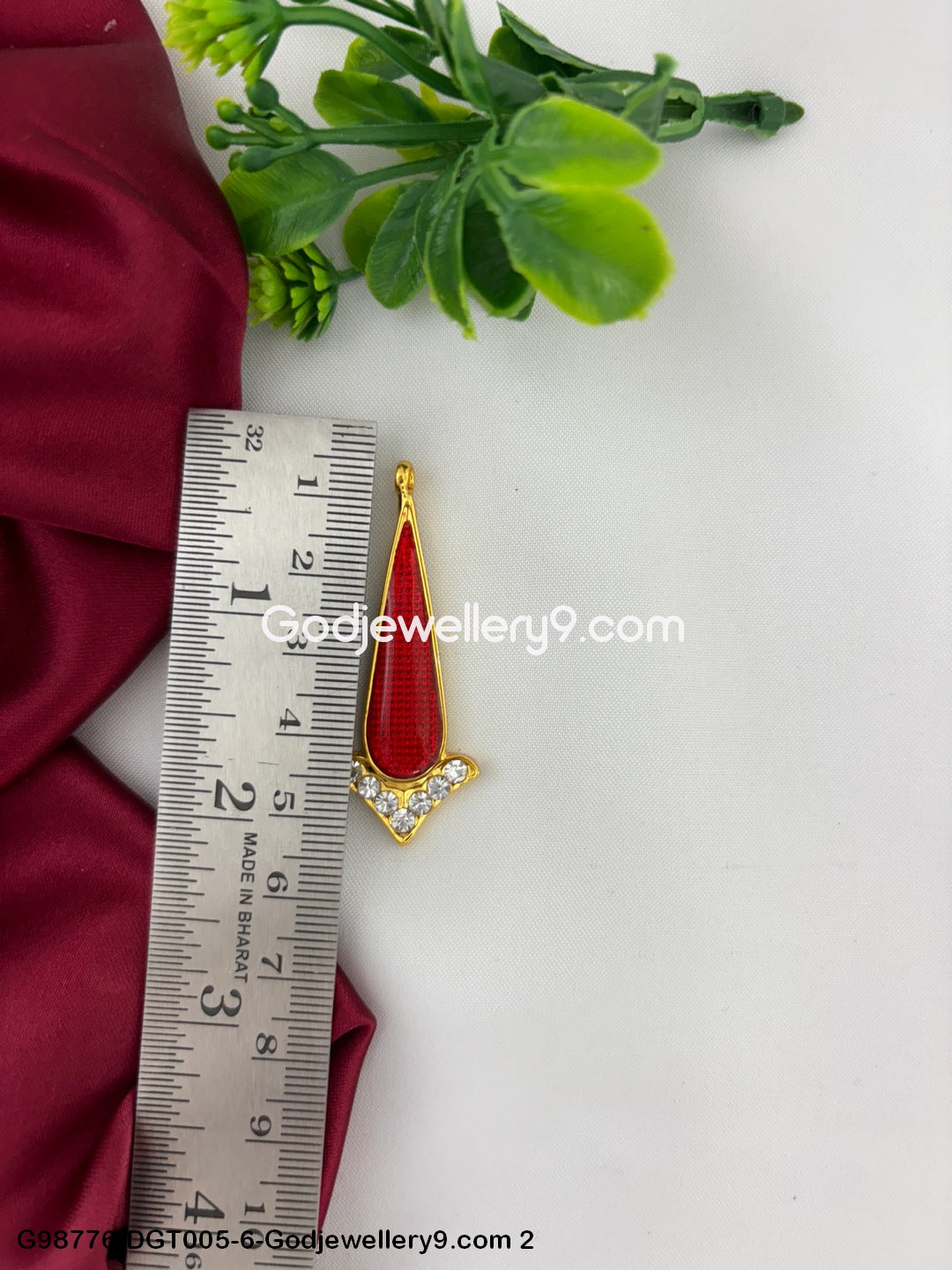 Lakshmi Mata Deity God Stone Tilakam Bindi Pottu Namam G98776-DGT005-6 -Godjewellery9.com 2