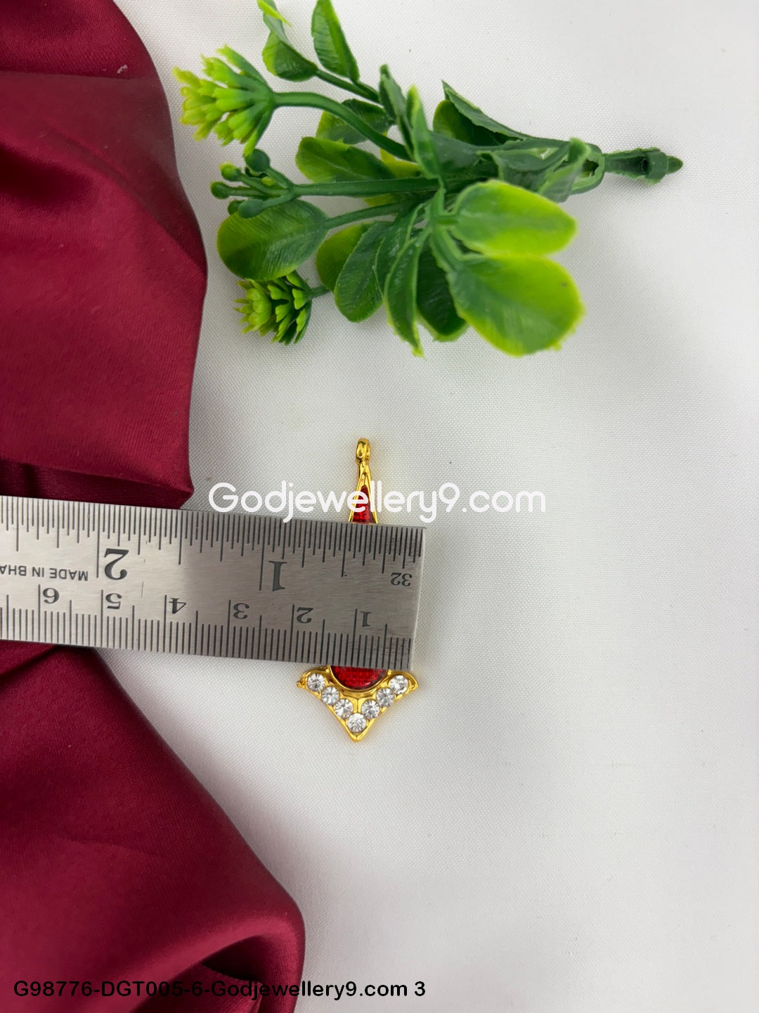 Lakshmi Mata Deity God Stone Tilakam Bindi Pottu Namam G98776-DGT005-6 -Godjewellery9.com 3