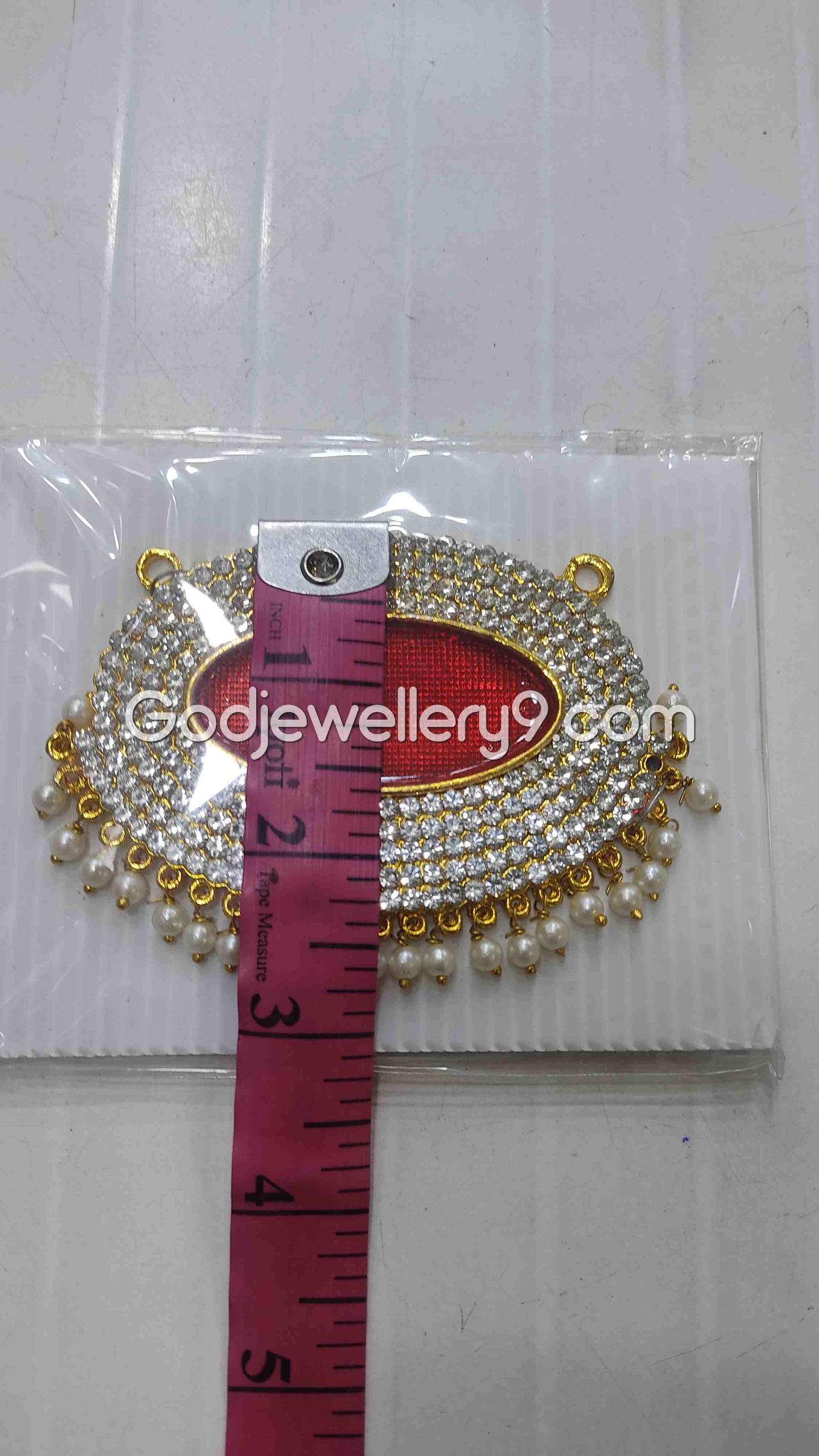 Maroon Medium Oval Dollar Pendant For Hindu God And Deity R14 Godjewellery9 1