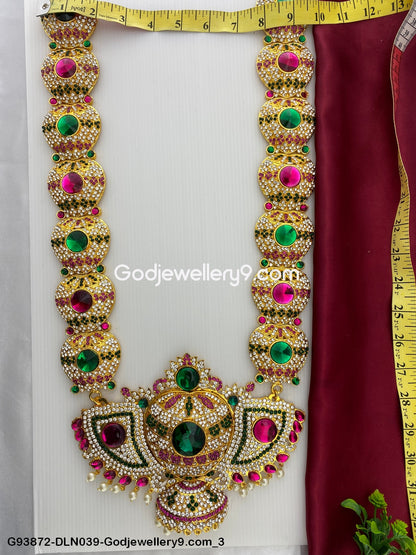 Murti 1 Step Long Haram Necklace for Deity God Idols G93872-DLN039-Godjewellery9.com 3
