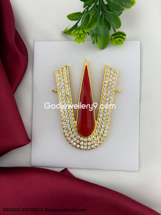 Namam Tilak For Murti Idols Temple And Vishnu Balaji Perumal Ornaments God Deity Swamy Alankaram pooja Red White Stone Tirupati Namam Shringar G93305-DGT003-7.jpg?v=1742831305