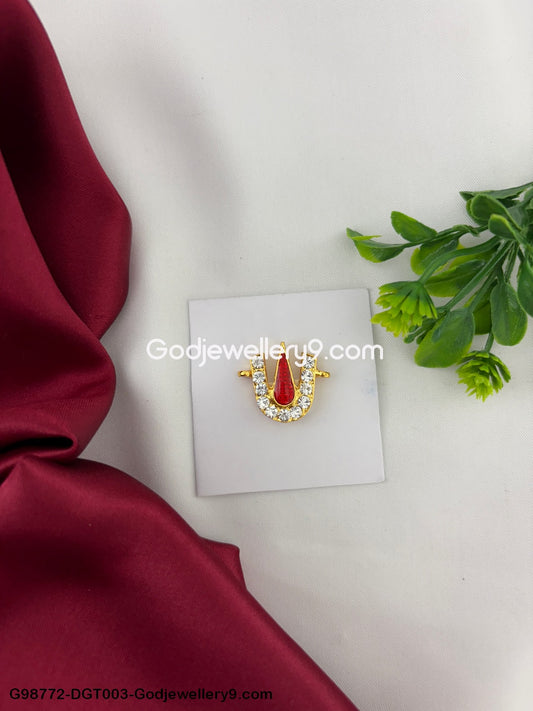 Namam Tilak For Murti Idols Temple And Vishnu Balaji Perumal Ornaments God Deity Swamy Alankaram pooja Red White Stone Tirupati Namam Shringar G98772-DGT003.jpg?v=1742831306