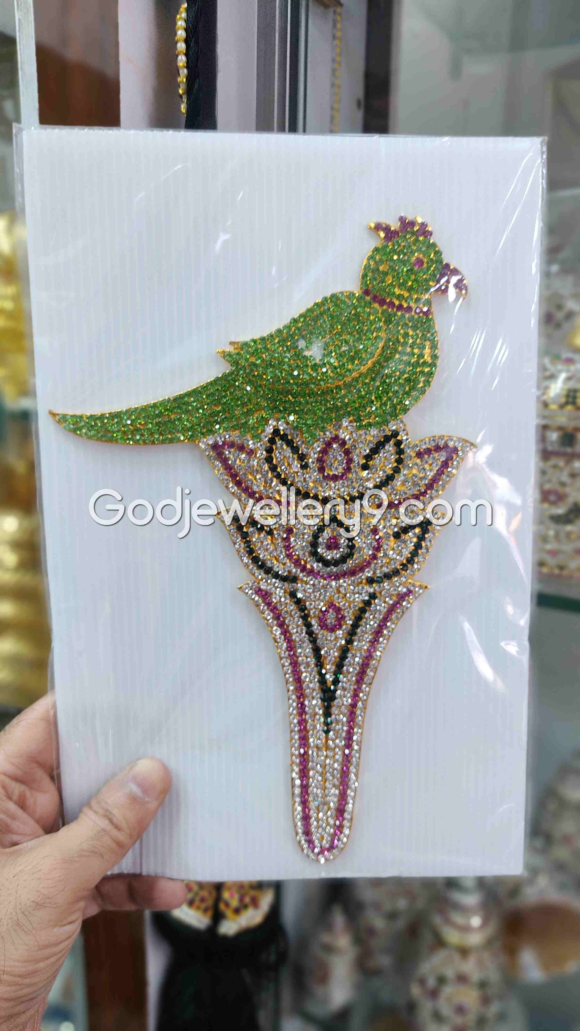 Parrot Big Size For Goddess Parvathi Jewellry For Meenakshi Amman Godjewellery9