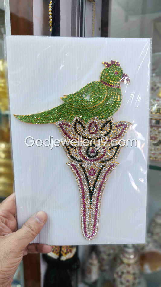 Parrot Big Size For Goddess Parvathi Jewellry For Meenakshi Amman Godjewellery9