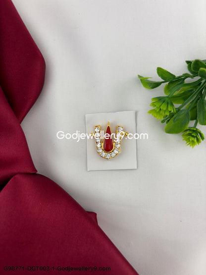 Perumal Vishnu Namam Tilak For Murti Idols Temple Balaji Perumal Ornaments God Deity Swamy Alankaram pooja Red White Stone Tirupati Namam Shringar G98771-DGT003-1.jpg?v=1742831305
