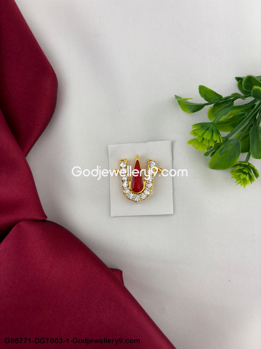 Perumal Vishnu Namam Tilak For Murti Idols Temple Balaji Perumal Ornaments God Deity Swamy Alankaram pooja Red White Stone Tirupati Namam Shringar G98771-DGT003-1.jpg?v=1742831305