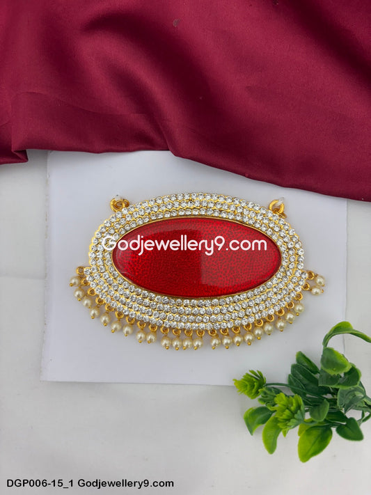 Round Dollar Pendant Marron Enamel Deity God Jewelley For Idols GodJewellery9.com DGP006-15 1