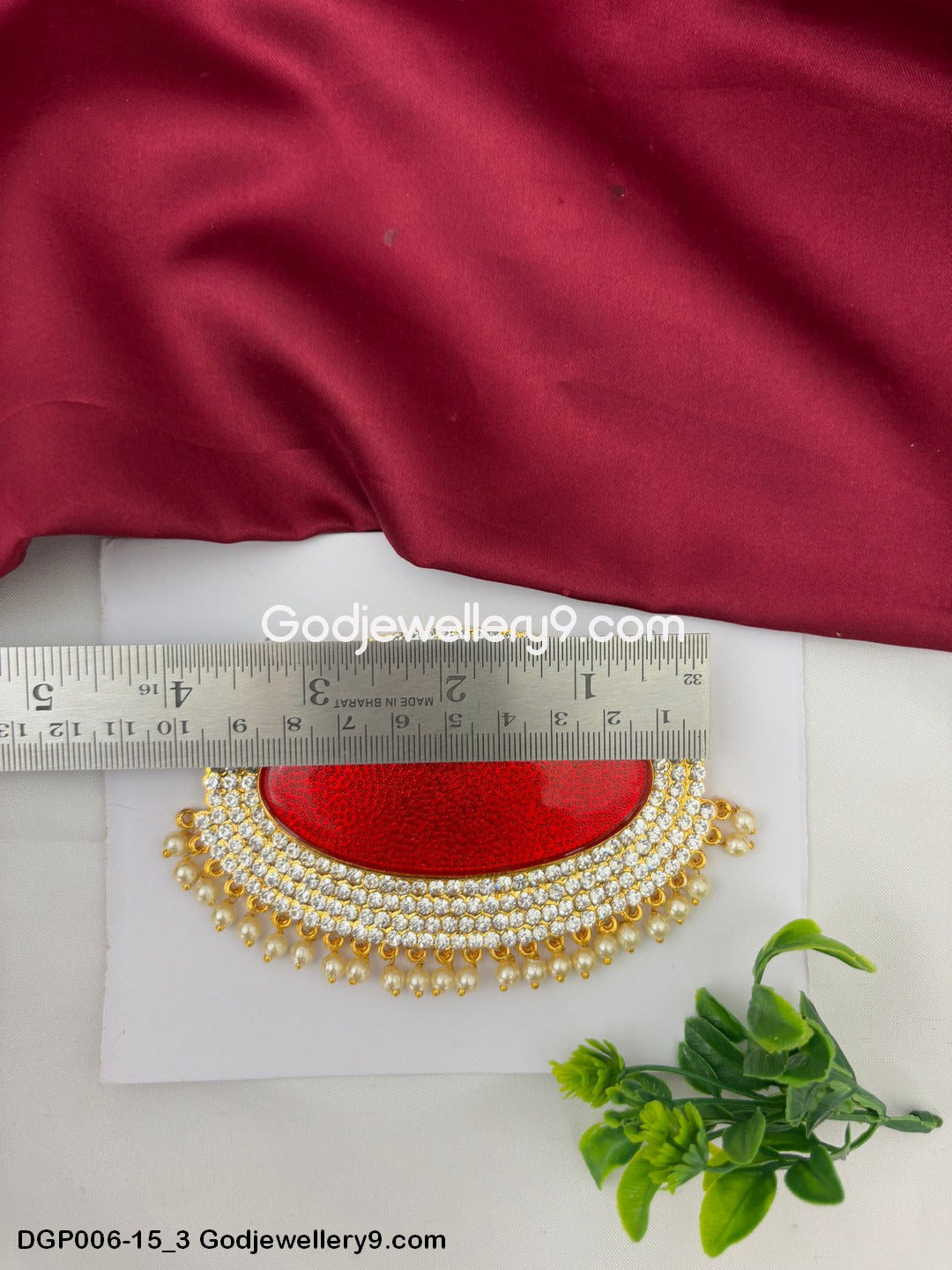 Round Dollar Pendant Marron Enamel Deity God Jewelley For Idols GodJewellery9.com DGP006-15 3