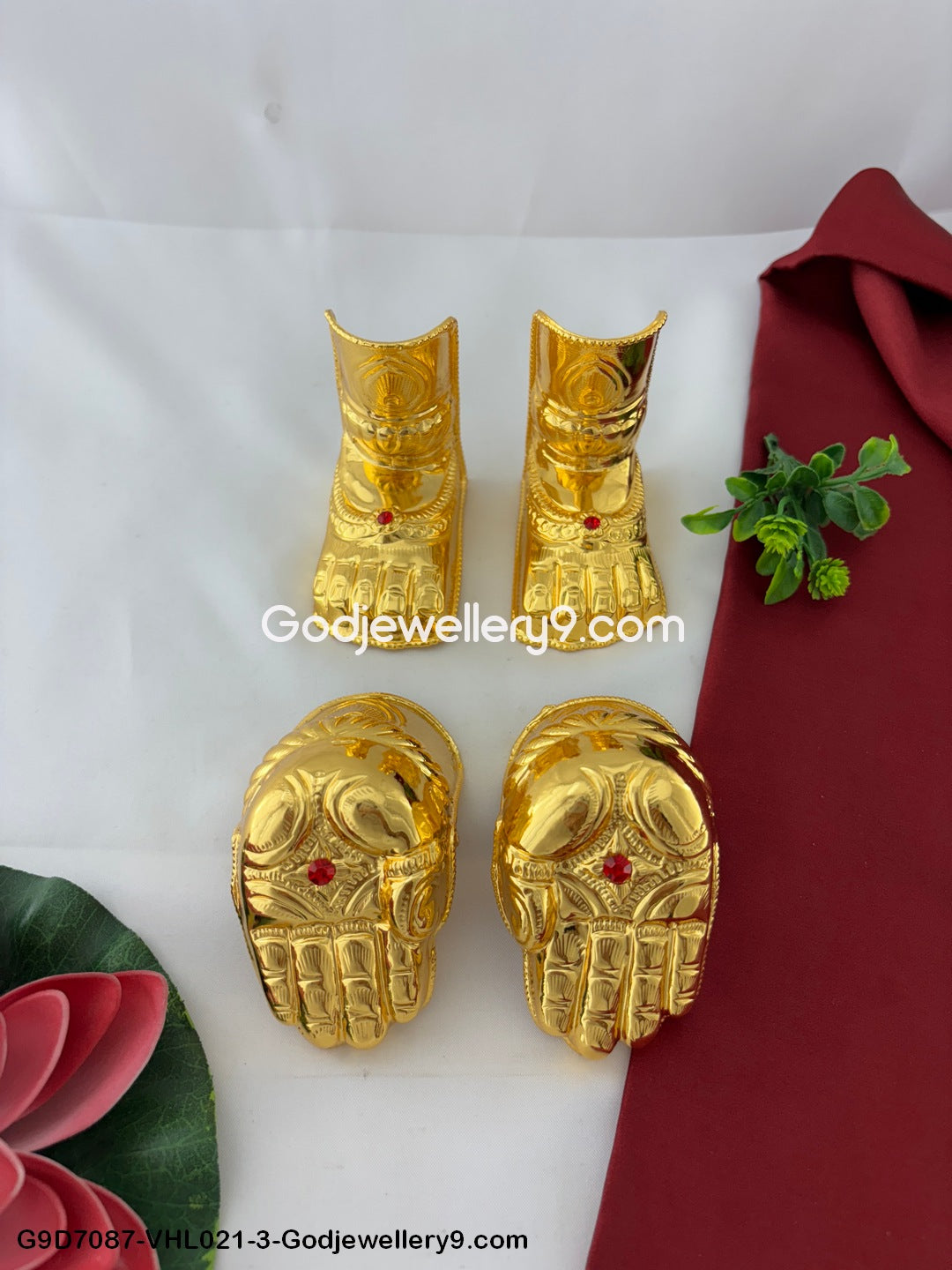 Sacred God Deity Varalakshmi Hands and Legs Hastam Padam in Gold Finish G9D7087-VHL021-3-Godjewellery9.com