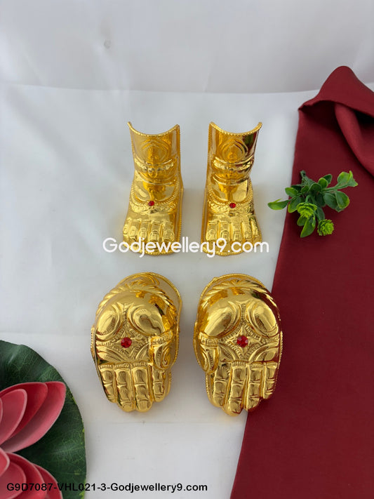 Sacred God Deity Varalakshmi Hands and Legs Hastam Padam in Gold Finish G9D7087-VHL021-3-Godjewellery9.com