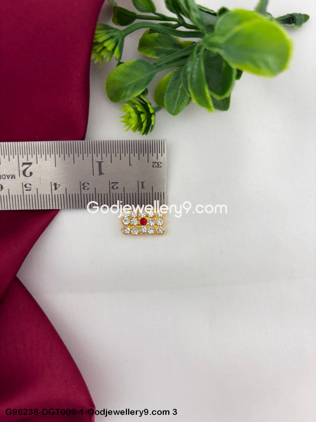 Shiva Pattai Deity Namam Vibuthi Thiruneer Tripundra Stone Tilak God G96238-DGT009-1-Godjewellery9.com 3