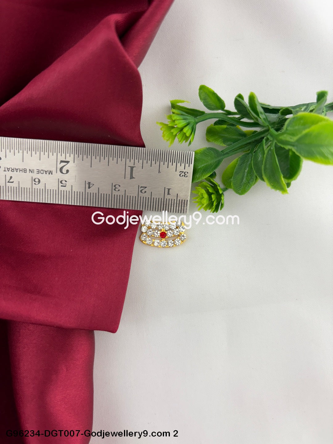 Shiva Stone Namam Thiruneer Deity Pattai Tripundra Vibuthi Tilak God Murti G96234-DGT007-Godjewellery9.com 2