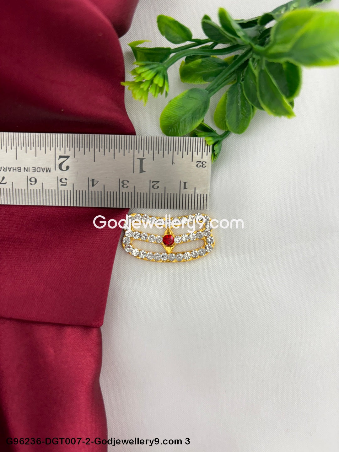 Shiva Vibuthi Thiruneer Stone Namam Tripundra Pattai Deity Tilak God G96236-DGT007-2-Godjewellery9.com 3