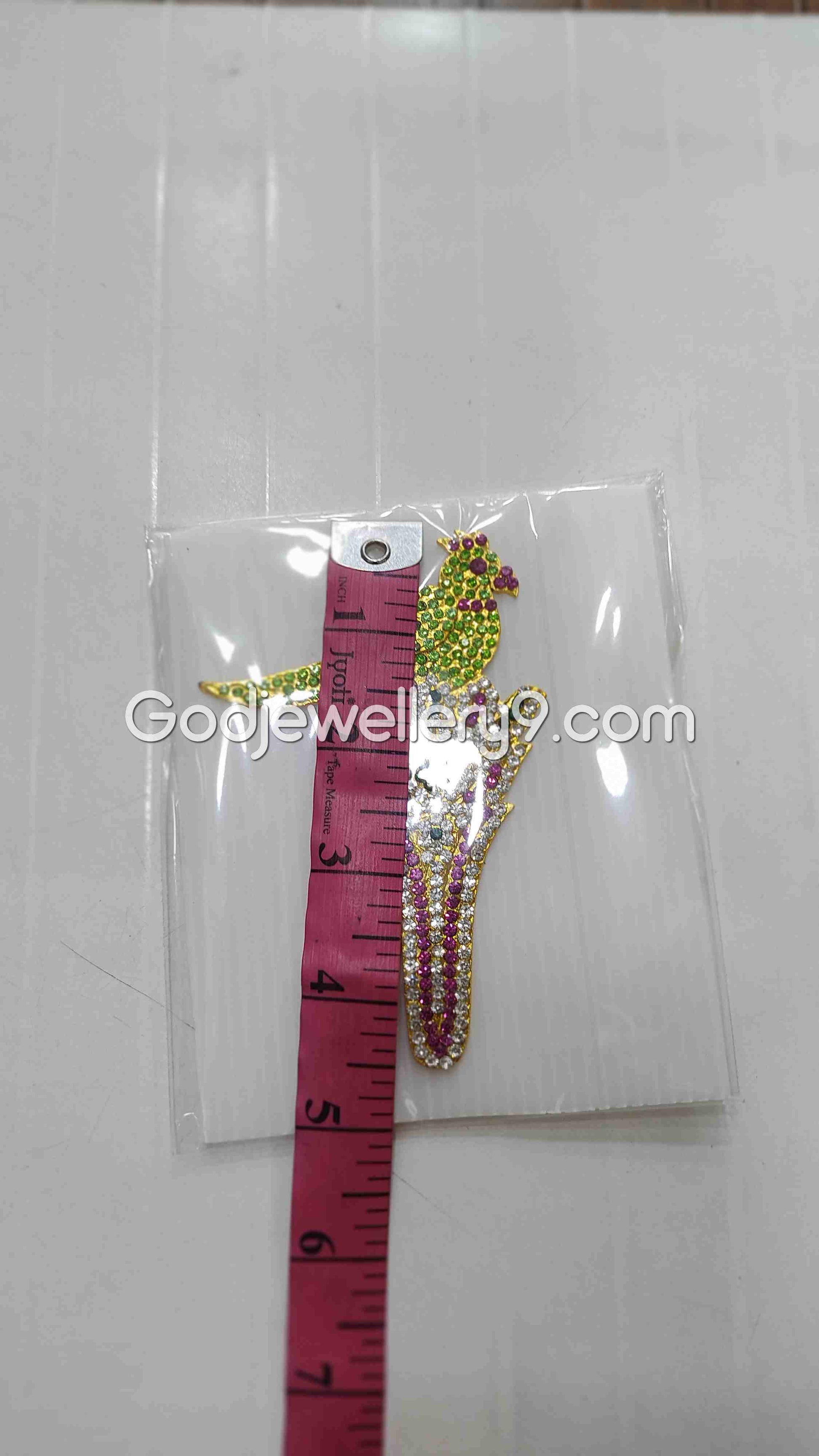 Stone Parrot Small Size For Goddess Parvathi Jewellry For Meenakshi Amman Godjewellery9 1