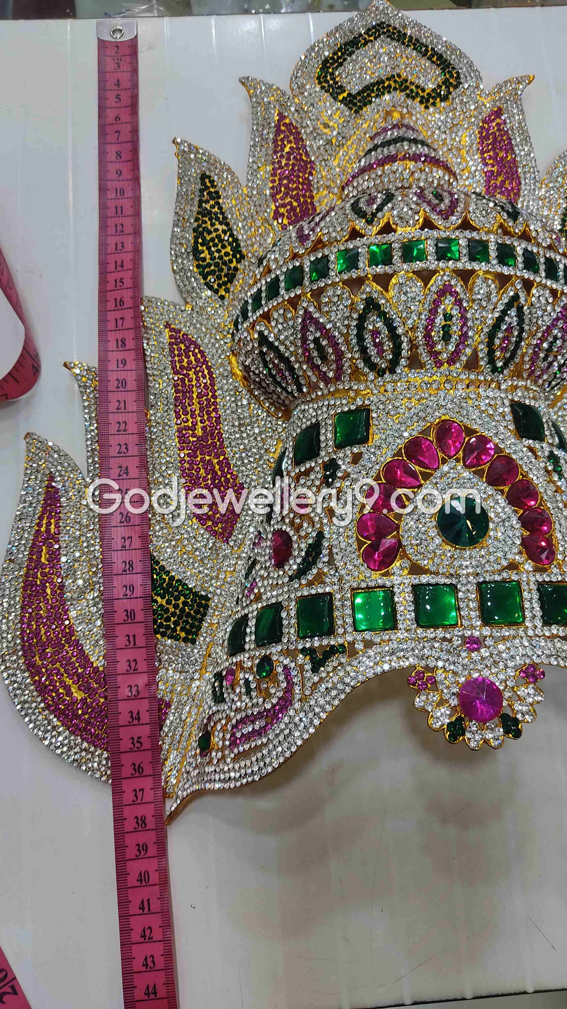 Sudar Deity Mukut Stone Crown Mariamman God Jwala Kireetam G16 Godjewellery9 2