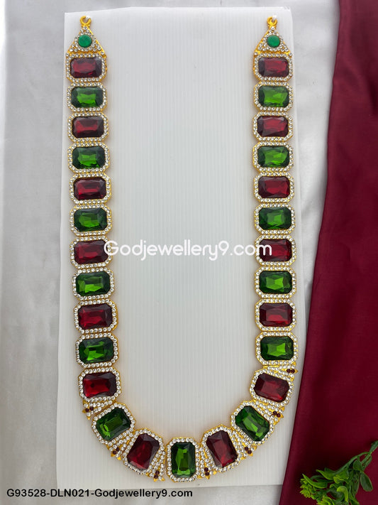 Swamy Alankaram 1 Step Long Haram Necklace for Deity God G93528-DLN021-Godjewellery9.com 1