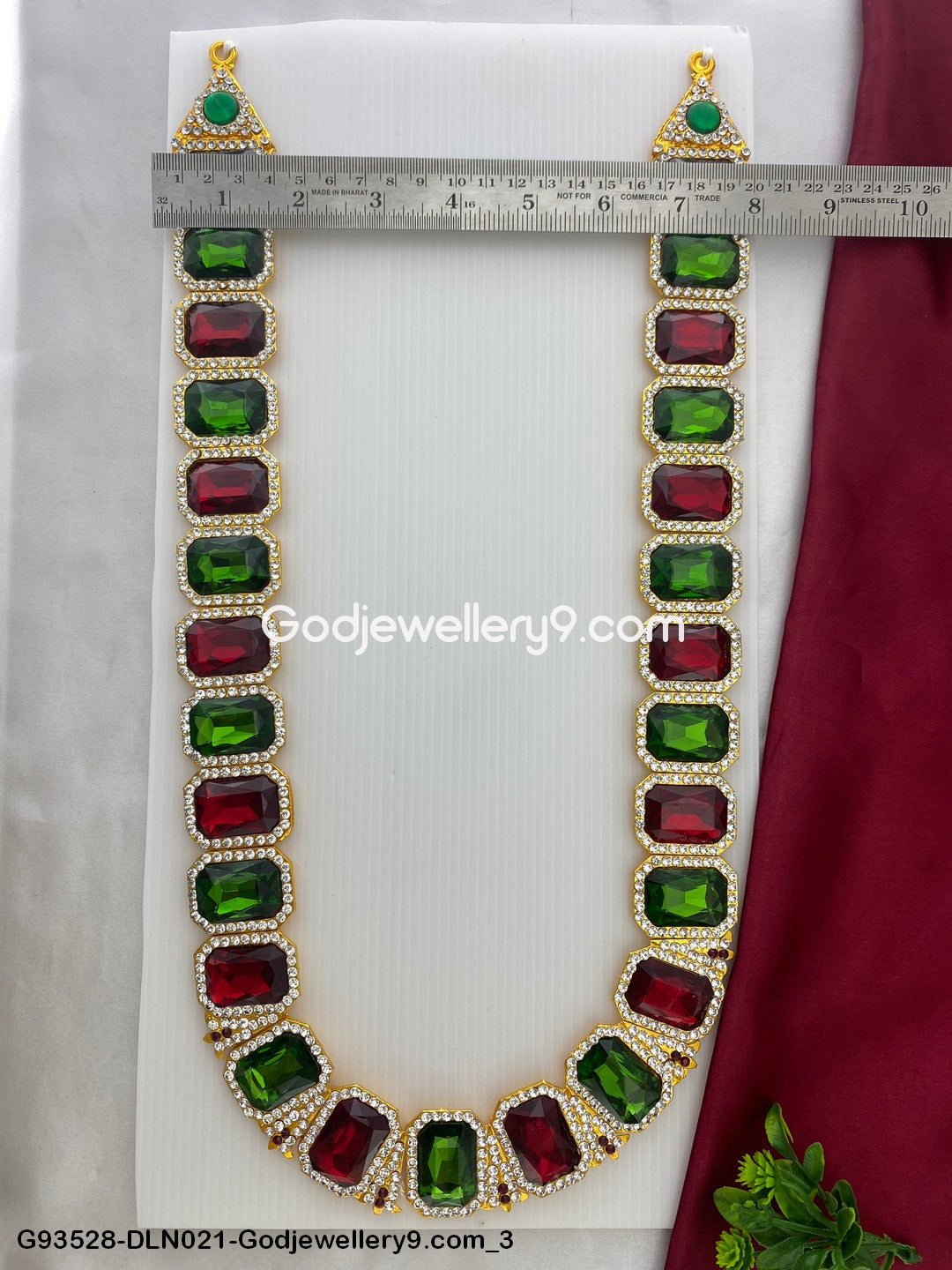 Swamy Alankaram 1 Step Long Haram Necklace for Deity God G93528-DLN021-Godjewellery9.com 3