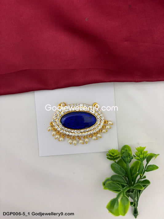 Temple Deity Blue Dollar Pendant Enamel God Jewelley GodJewellery9.com DGP006-5 1