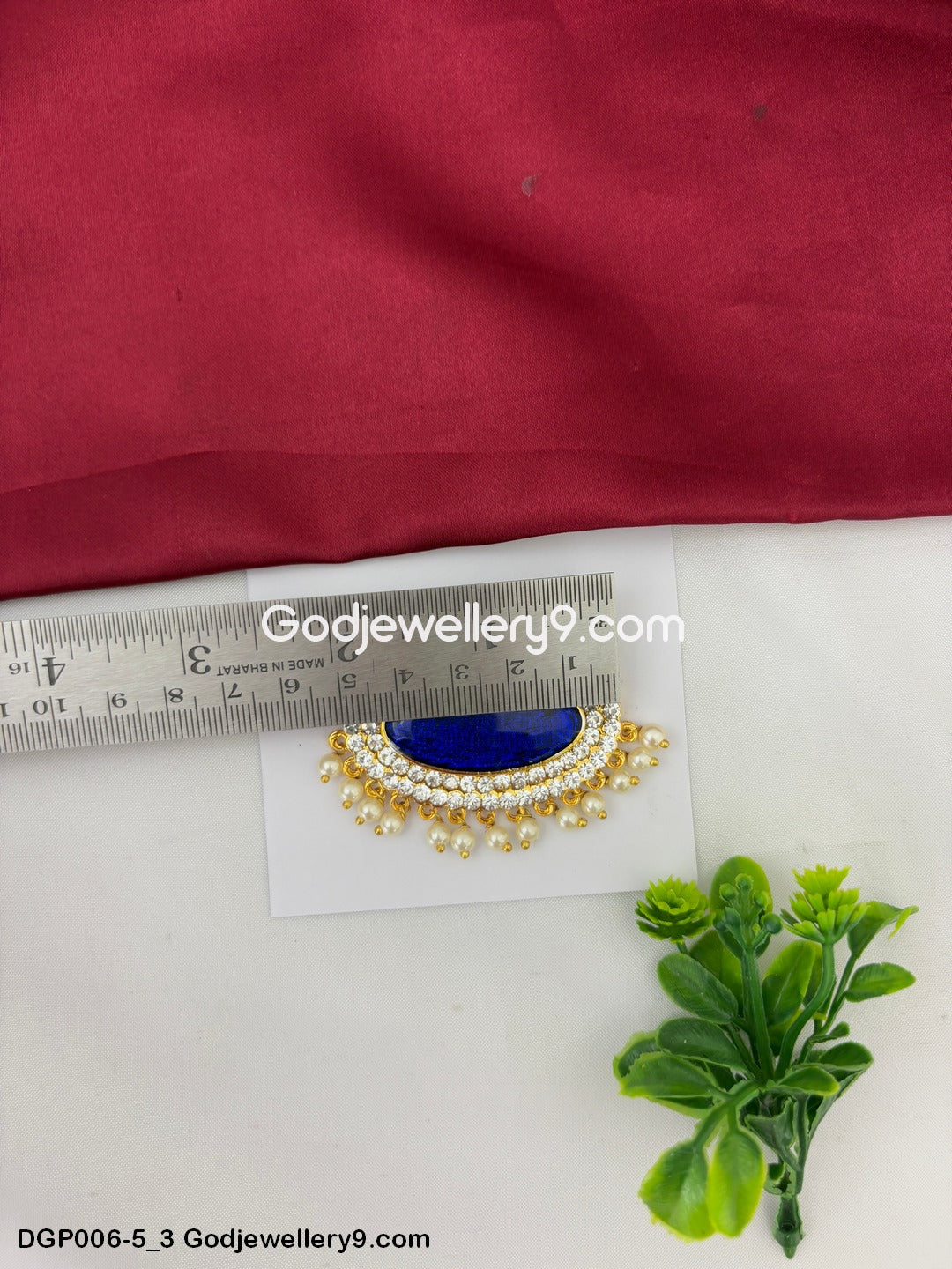 Temple Deity Blue Dollar Pendant Enamel God Jewelley GodJewellery9.com DGP006-5 3