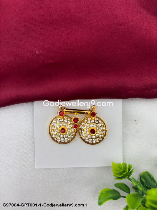 Temple Jewelry Pottu Thali And Pustal Tadu for Idols And Deity God G97004-GPT001-1-Godjewellery9.com 1