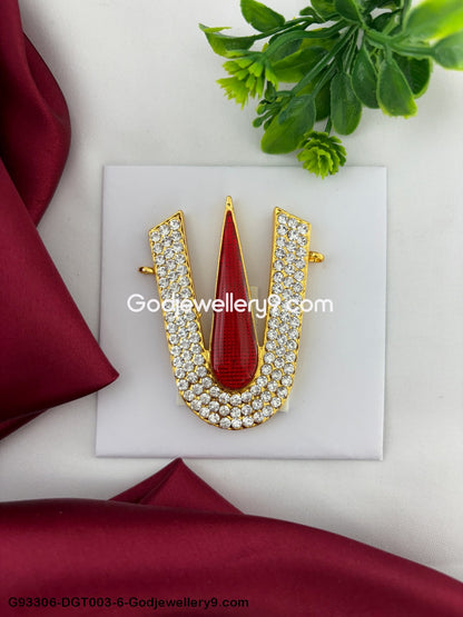 Temple Tilka Namam For Murti Idols And Vishnu Balaji Perumal Ornaments God Deity Swamy Alankaram pooja Red White Stone Tirupati Namam Shringar G93306-DGT003-6.jpg?v=1742831307
