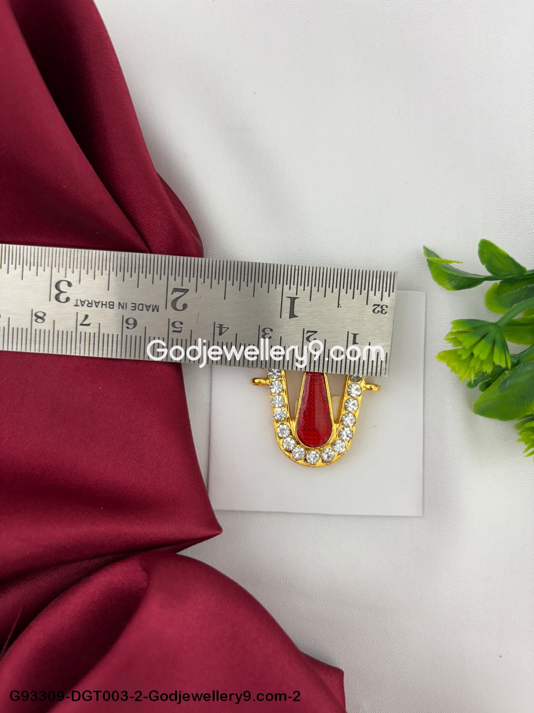 Tirupati Namam Tilak For Murti Idols Temple And Vishnu Balaji Perumal Ornaments God Deity Swamy Alankaram pooja Red White Stone Namam Shringar G93309-DGT003-2-2.jpg?v=1742831302