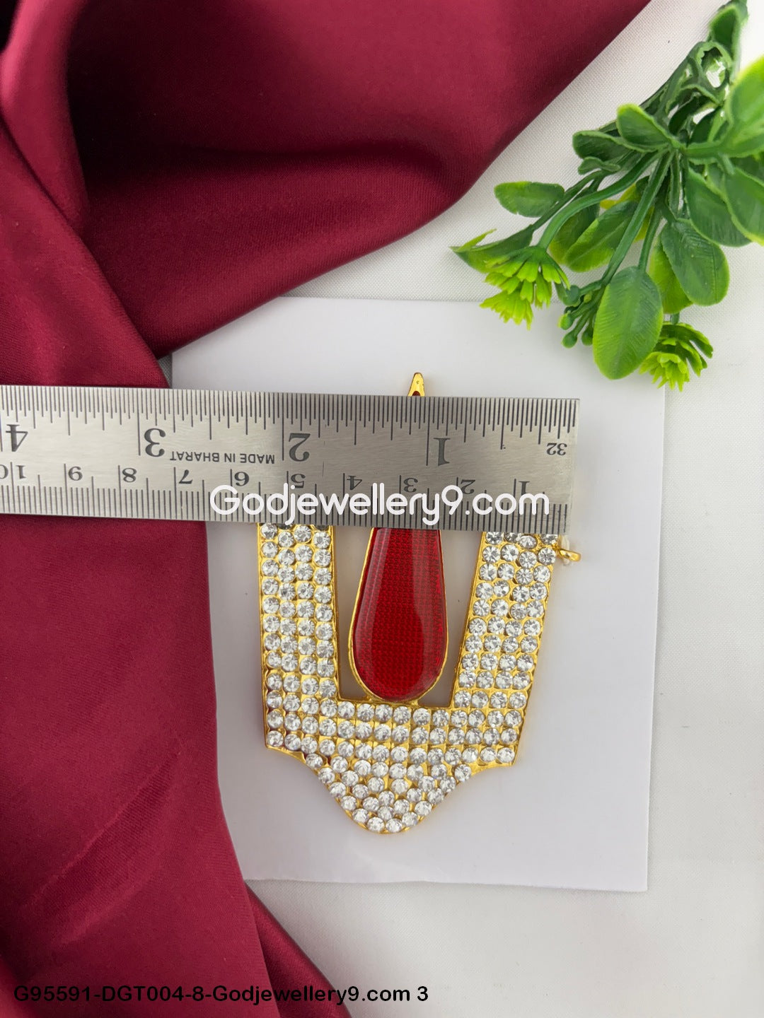 Tirupati Style Balaji God Stone Deity Namam Tilak for Lord Vishnu Alankaram G95591-DGT004-8-Godjewellery9.com 3