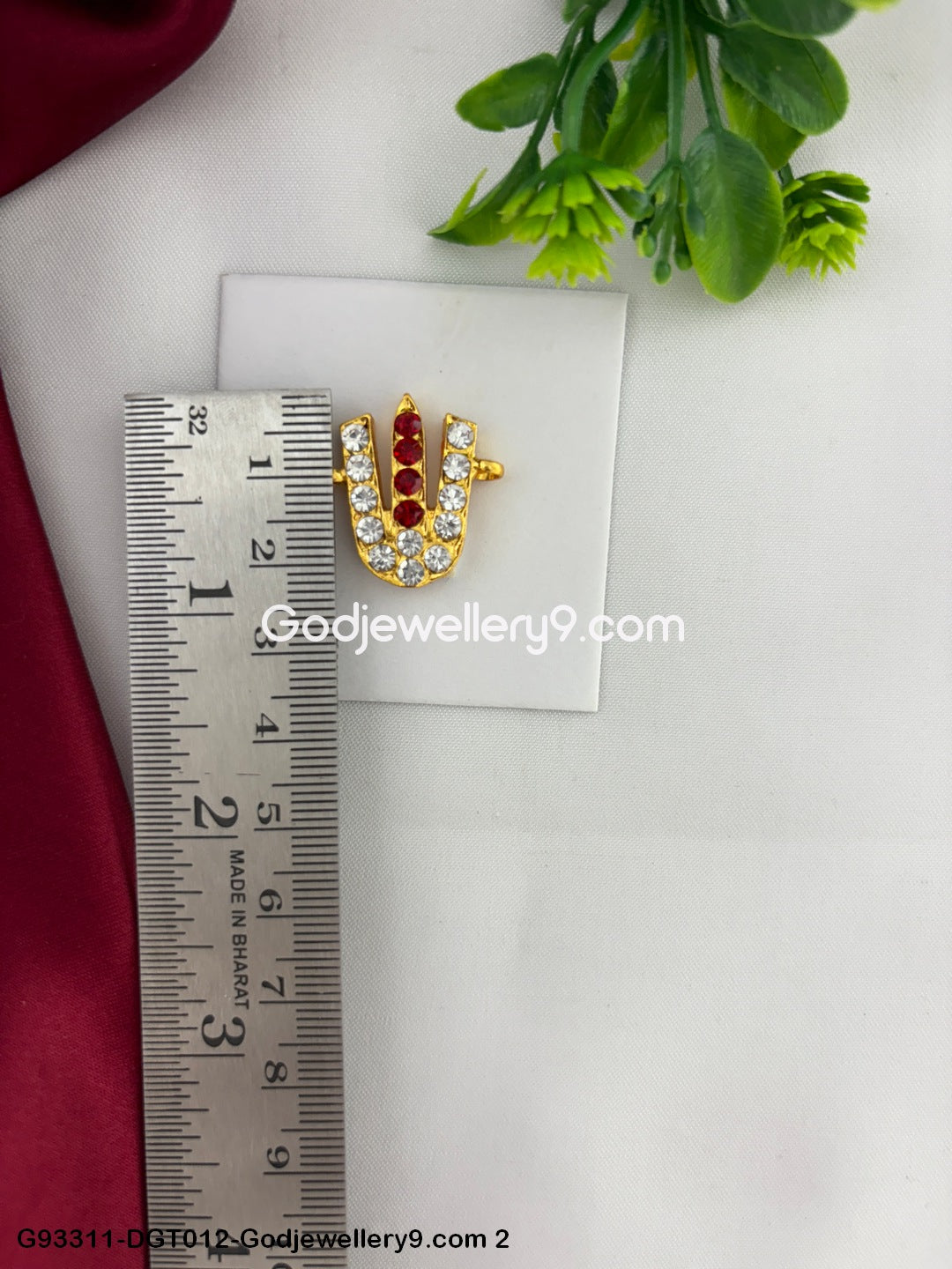 Tirupati Style Balaji God Stone Deity Small Namam Tilak for Lord Vishnu G93311-DGT012-Godjewellery9.com 2