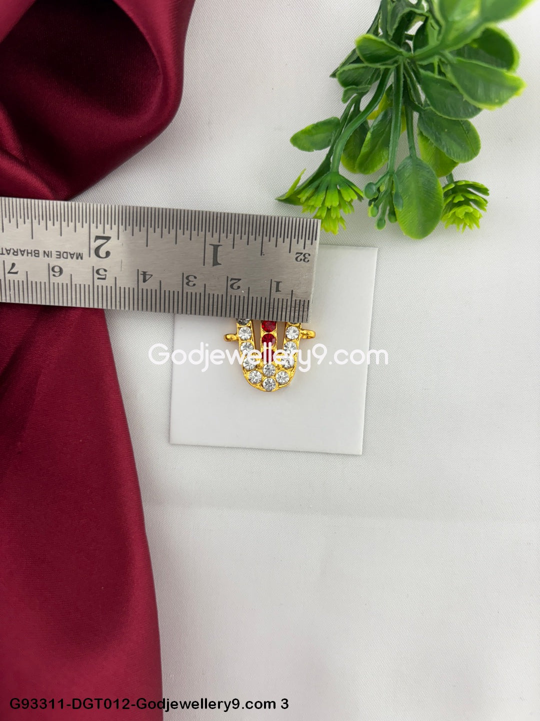 Tirupati Style Balaji God Stone Deity Small Namam Tilak for Lord Vishnu G93311-DGT012-Godjewellery9.com 3