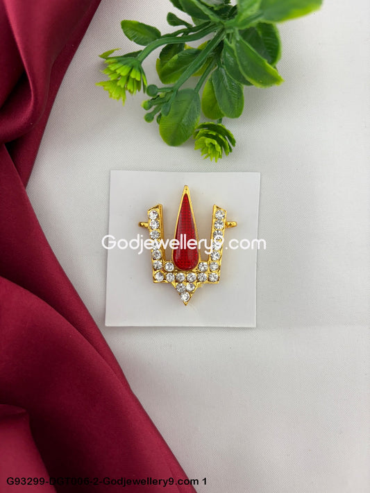 Traditional Tirupati Deity God V Shape Stone Namam Tilak Idols Alankaram G93299-DGT006-2-Godjewellery9.com 1