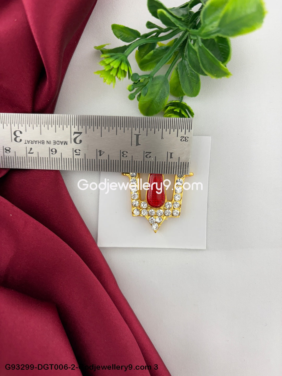 Traditional Tirupati Deity God V Shape Stone Namam Tilak Idols Alankaram G93299-DGT006-2-Godjewellery9.com 3