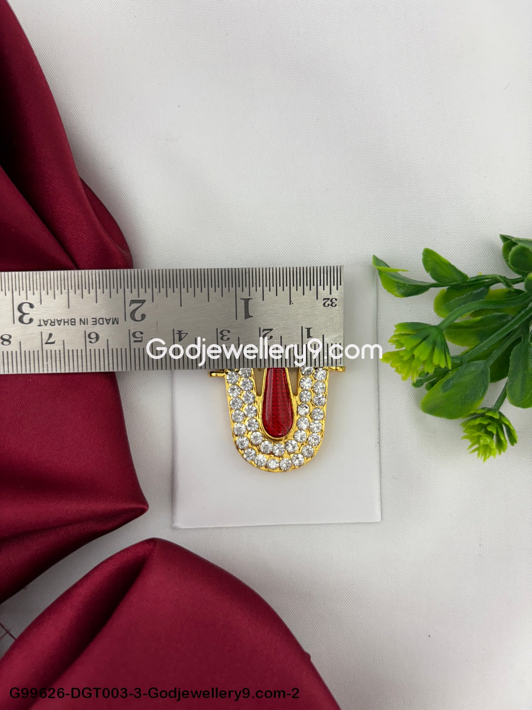 Vishnu Namam Tilak For Murti Idols Temple Balaji Perumal Ornaments God Deity Swamy Alankaram pooja Red White Stone Tirupati Namam Shringar G99626-DGT003-3-2.jpg?v=1742831304