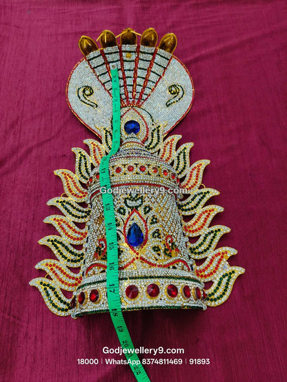 Durga Stone Jwala Half Crown Featuring Blue Stone Accents View 4