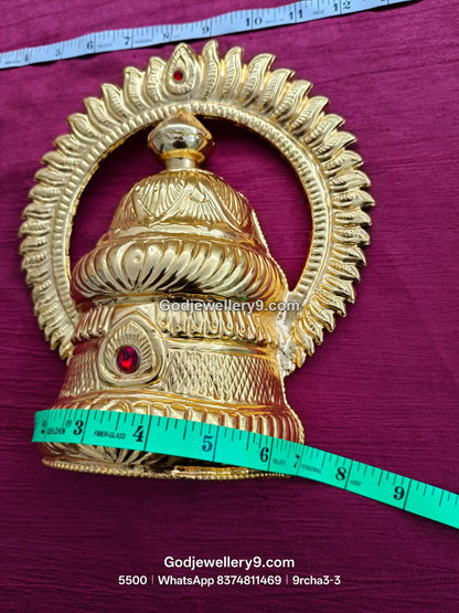 Rama Arch Crown with Large Red Stone Center View 4