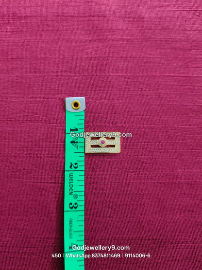 Medium Shiva Tilak / Naamam with Openwork Bars and Circular Center for Shiva idol forehead alankaram - detail view - SKU 9114006