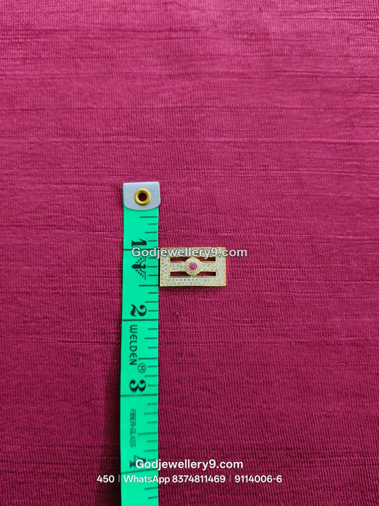 Medium Shiva Tilak / Naamam with Openwork Bars and Circular Center for Shiva idol forehead alankaram - detail view - SKU 9114006