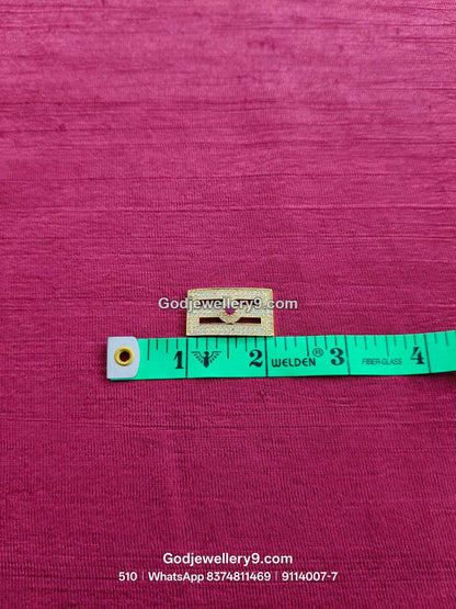 Medium Shiva Tilak / Naamam with Twin Slots and Half-Moon Center for Shiva idol forehead alankaram - front view - SKU 9114007