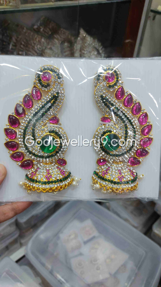 karna Pathakam For God Amman Deity Earrings G28 Godjewellery9